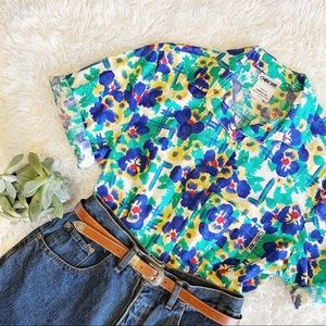 Vintage floral Cherokee button up